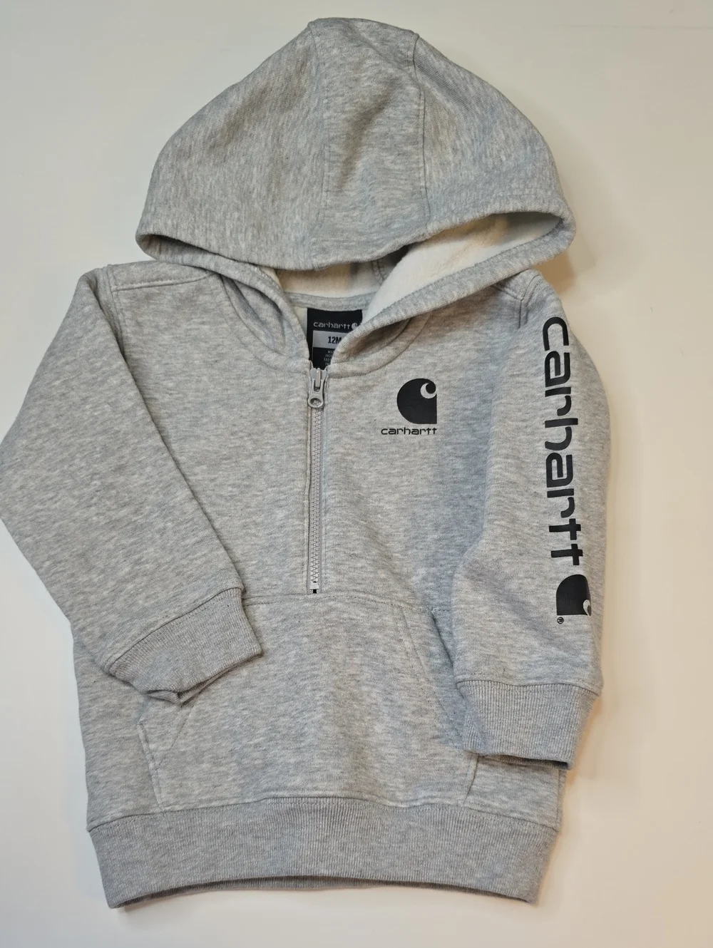 Carhartt Light Gray Half-Zip Hoodie